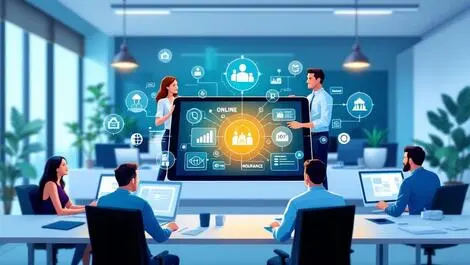 Modern australian office digital insurance solutions sme workspace