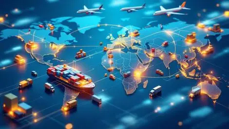 Realistic global supply chain network ai powered efficient logistics flow