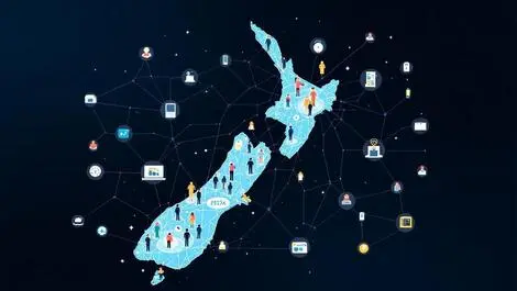 Digital integration connectivity network connected people devices new zealand map