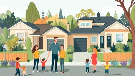 Happy families couples suburban houses australian architecture queensland nsw home buying surge