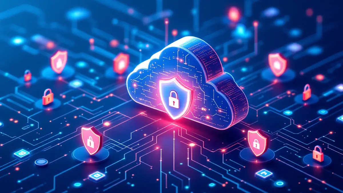 Secure digital cloud with shields data streams padlocks ai cybersecurity