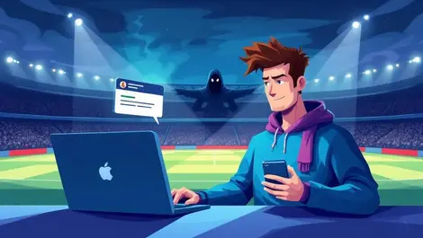 Football fan receives suspicious message shadowy figure lurks stadium