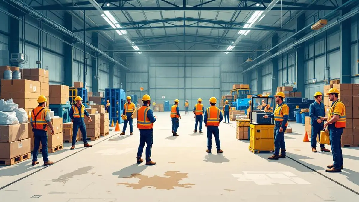 Australian warehouse workers safety hazards spills unguarded machinery