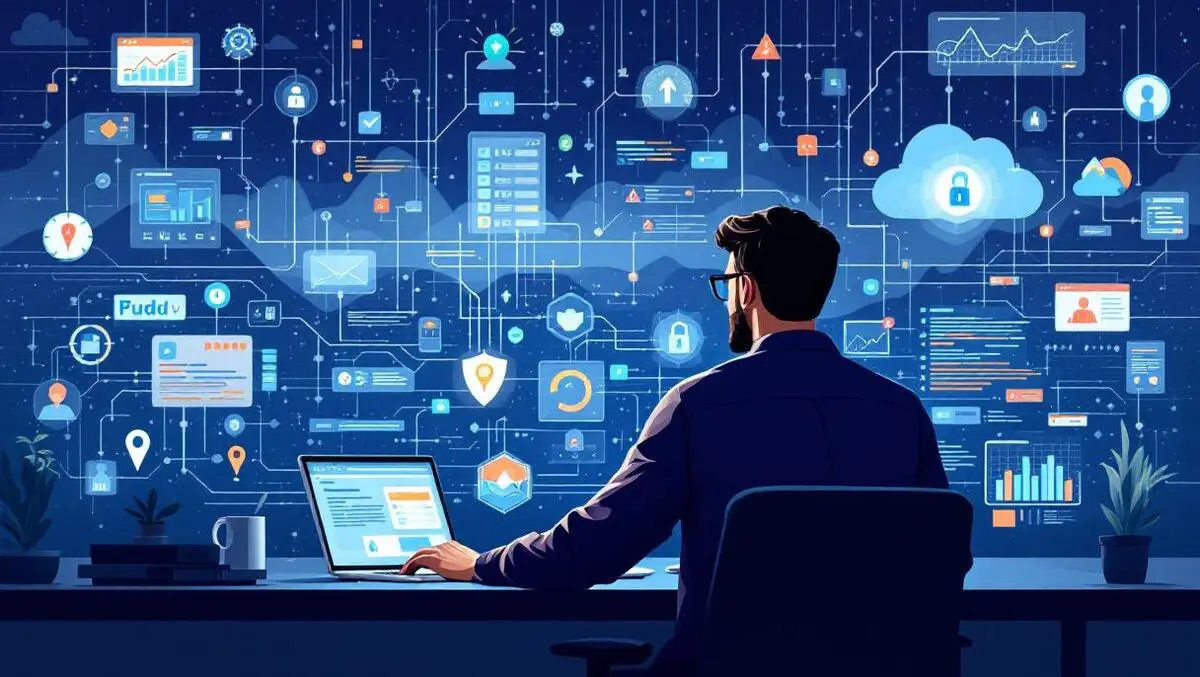 Digital security analyst workstation virtual data streams alerts cyber threat detection