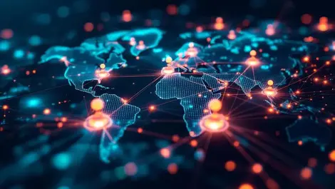 Realistic illustration global edge ai infrastructure data centers servers