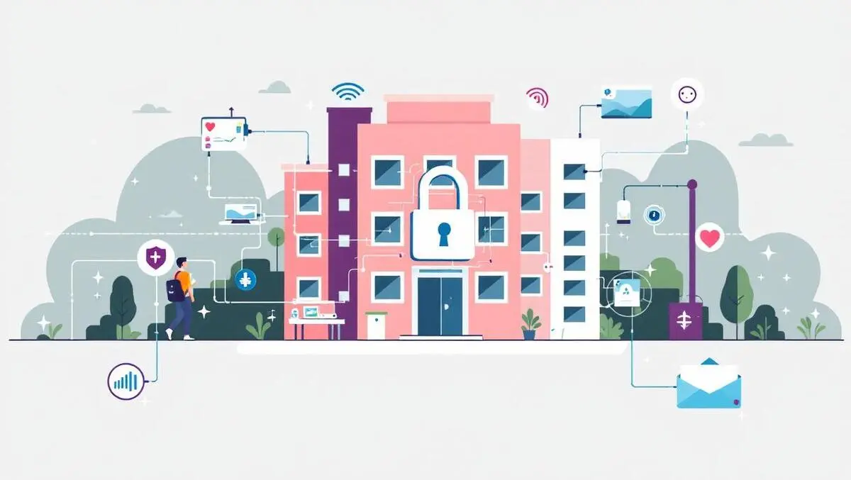 Hospital building digital padlock cybersecurity medical devices networks