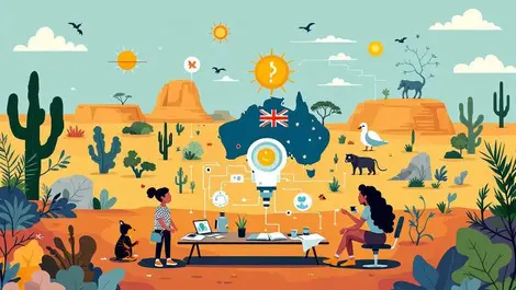 Australian researchers collaborating with ai ethical decision making outback symbols