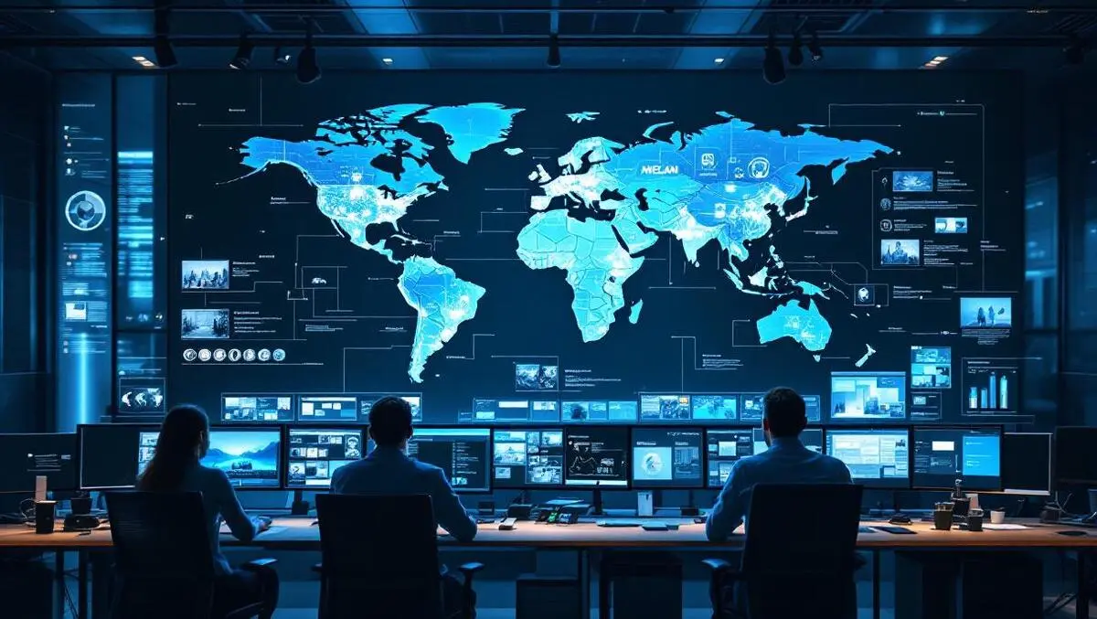 Global corporate soc world map ai physical security operations