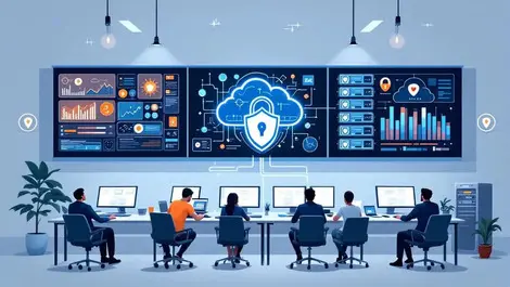 Modern soc security operations centre with cloud and servers