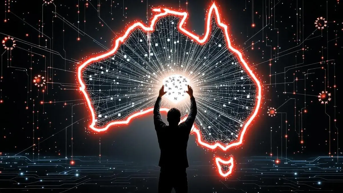 Australian silhouette shielding from surveilling big tech data