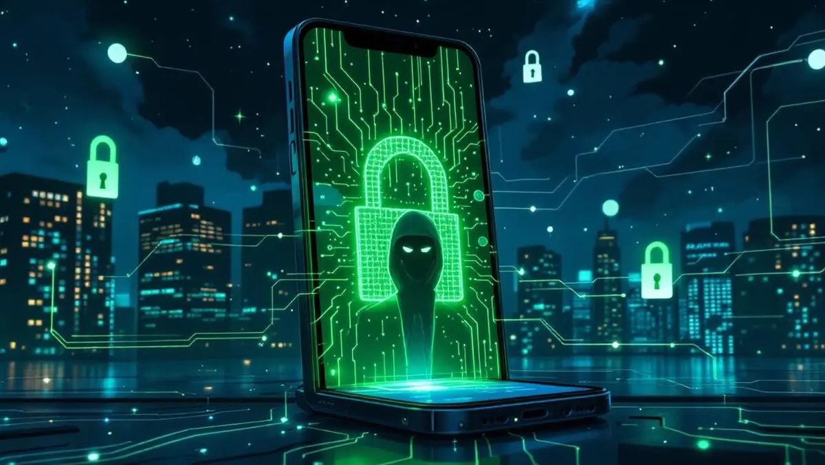 Android phone data theft night apac city sinister padlock cloud