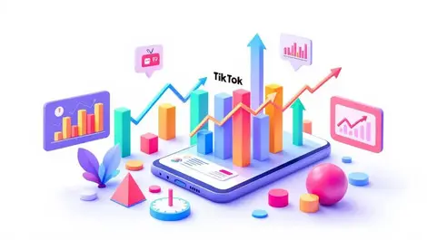 3d smartphone tiktok dashboard cross channel ad analytics growth