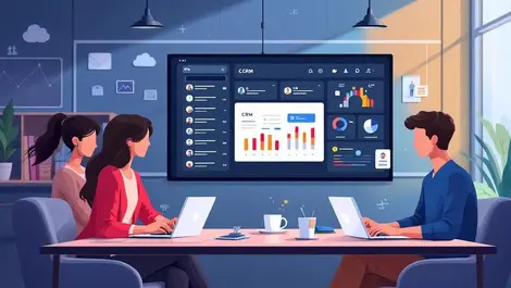 Small business team shared crm dashboard ai assistant workplace