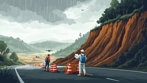 Australian road authorities urged to use drone slope checks